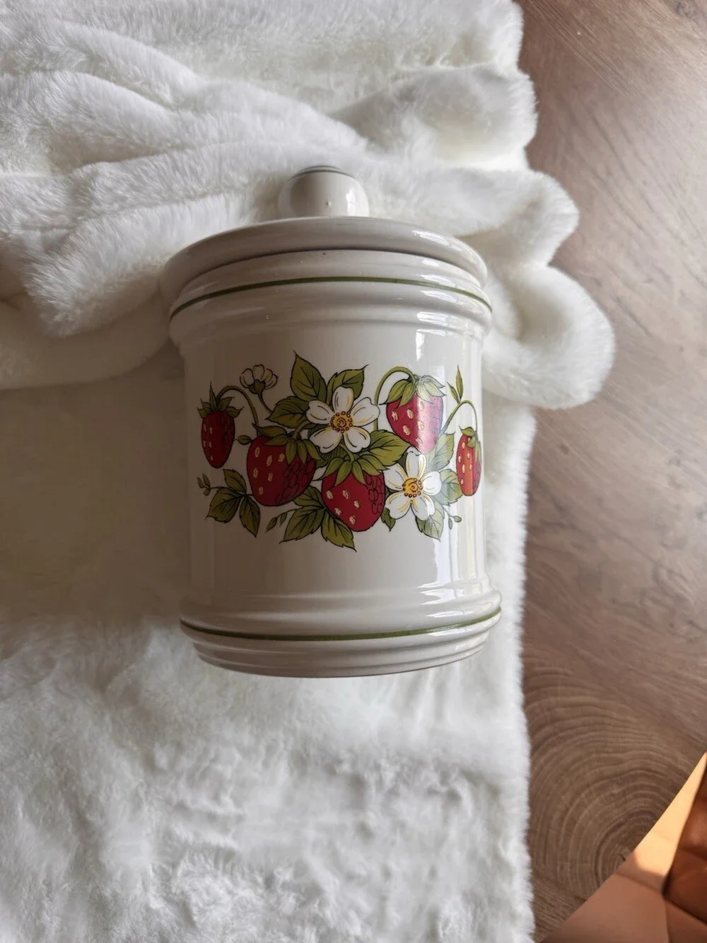 Vintage 1970 Strawberry Canister From Sears 1pcs Made In Japan